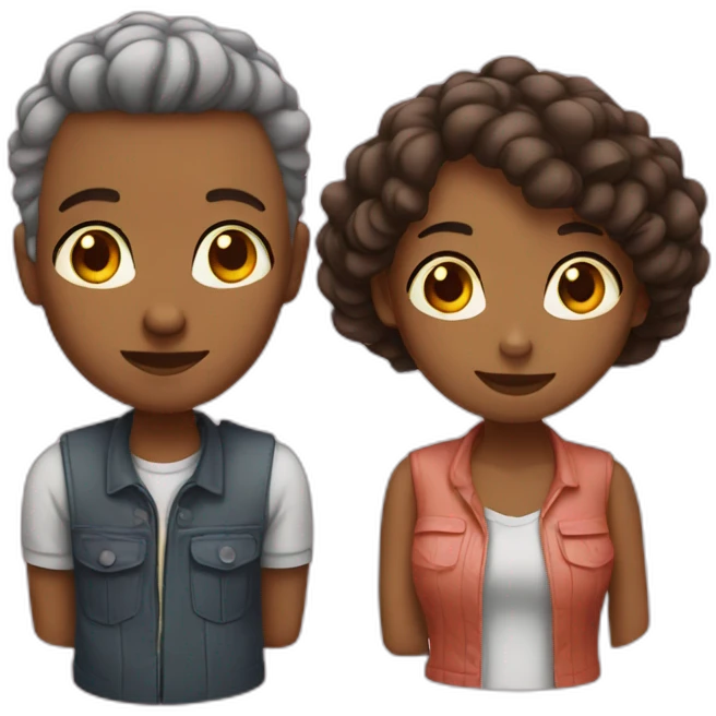 Couple mixte emoji