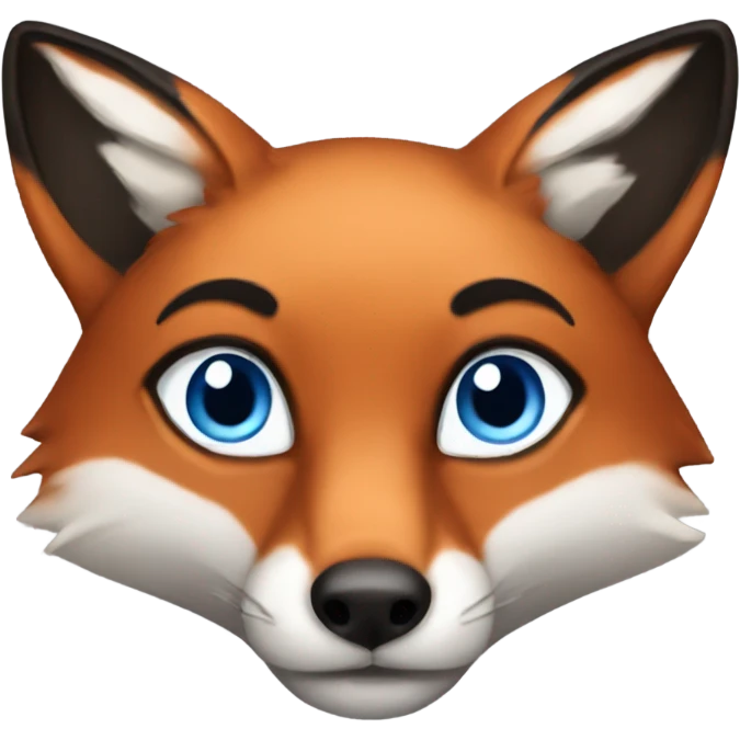 blue-eyed red fox emoji