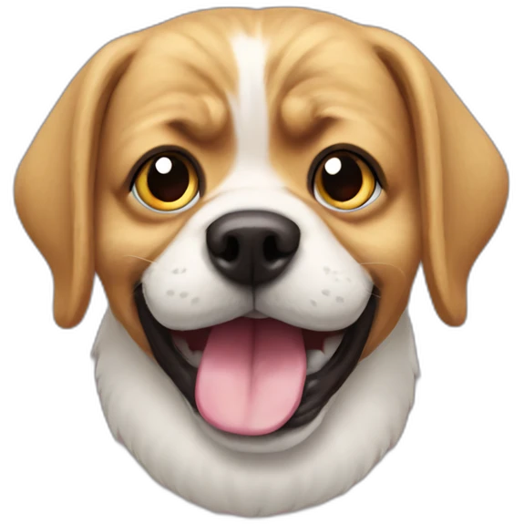 John Prescott as a half dog half snake, smiling emoji