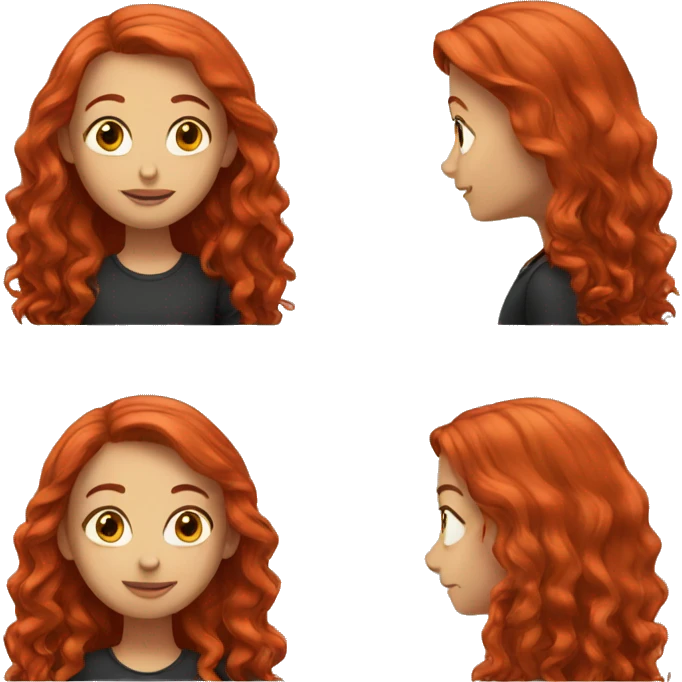 Red hair girl emoji