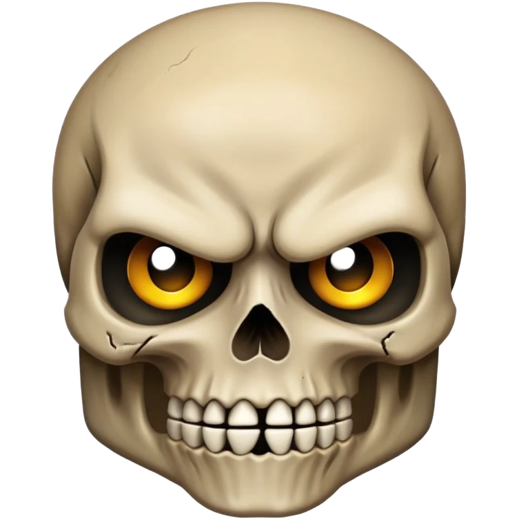 Skull face angt emoji