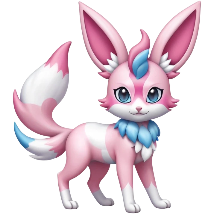 Sylveon-Delcatty-Fakémon-hybrid-creature (full body)  emoji