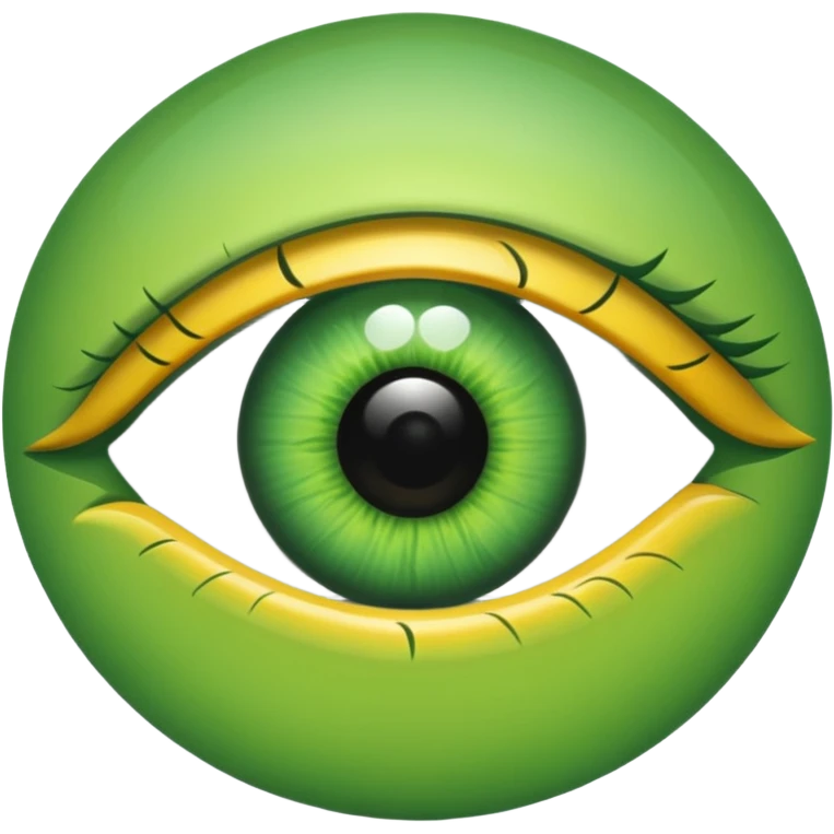 Green eye emoji