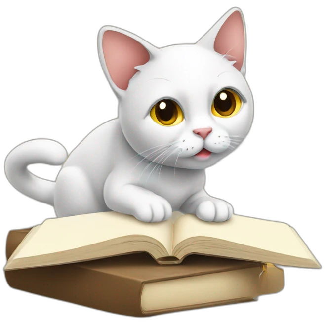 Cat studying emoji