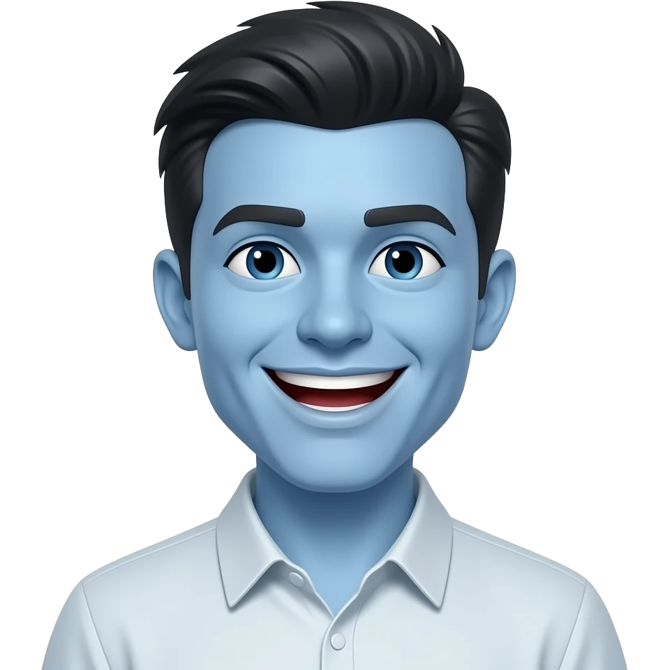 Blue guy laughing emoji