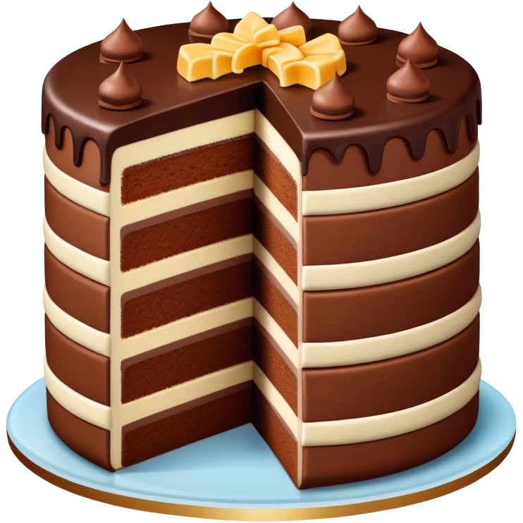 cake with a bite taken out of it, showing the inside layers emoji