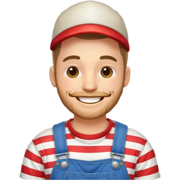 redneck guy with american flag overalls emoji