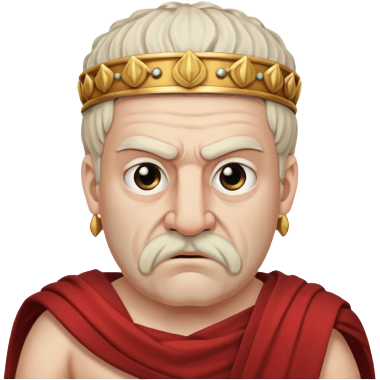 evil ancient greek king with toga ugly big nose emoji