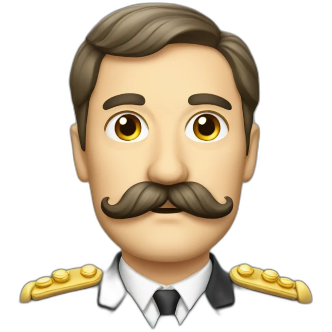 German autocrat with moustache emoji