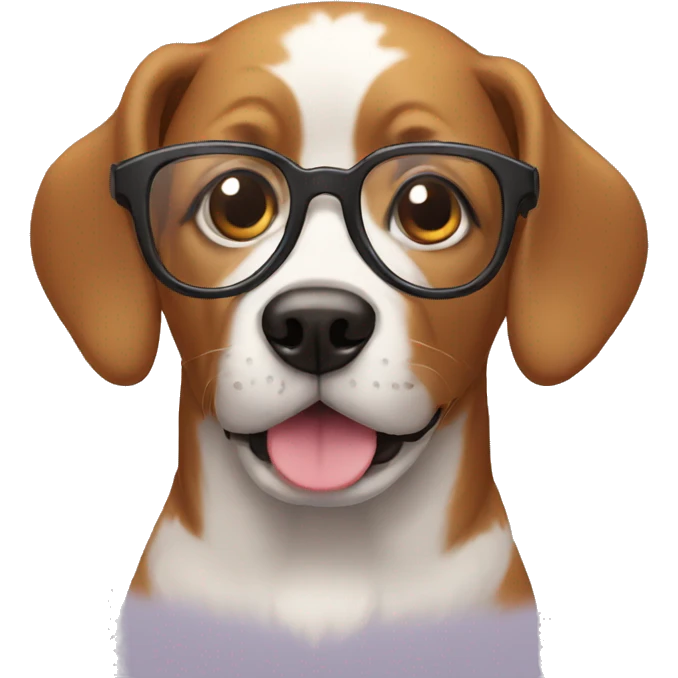  Dog with glasses emoji