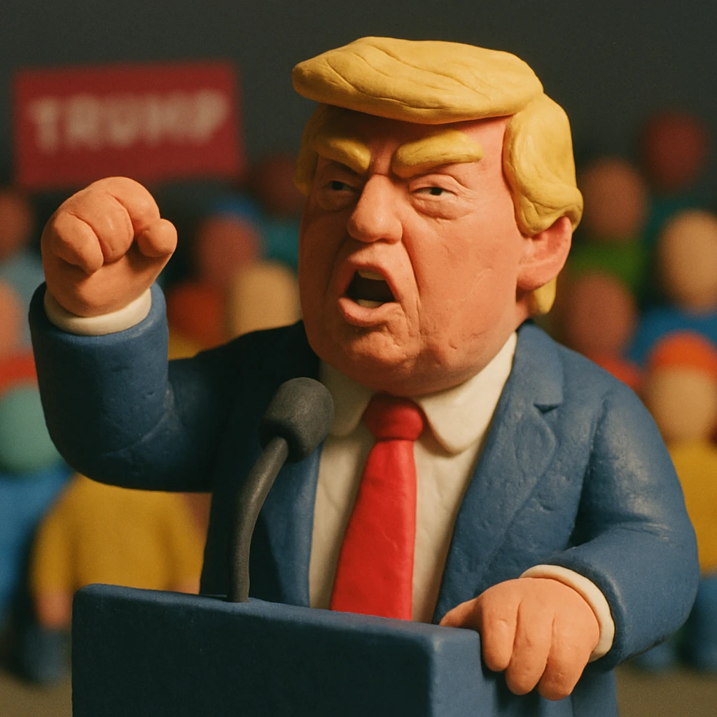 Donald Trump speaking at a rally emoji