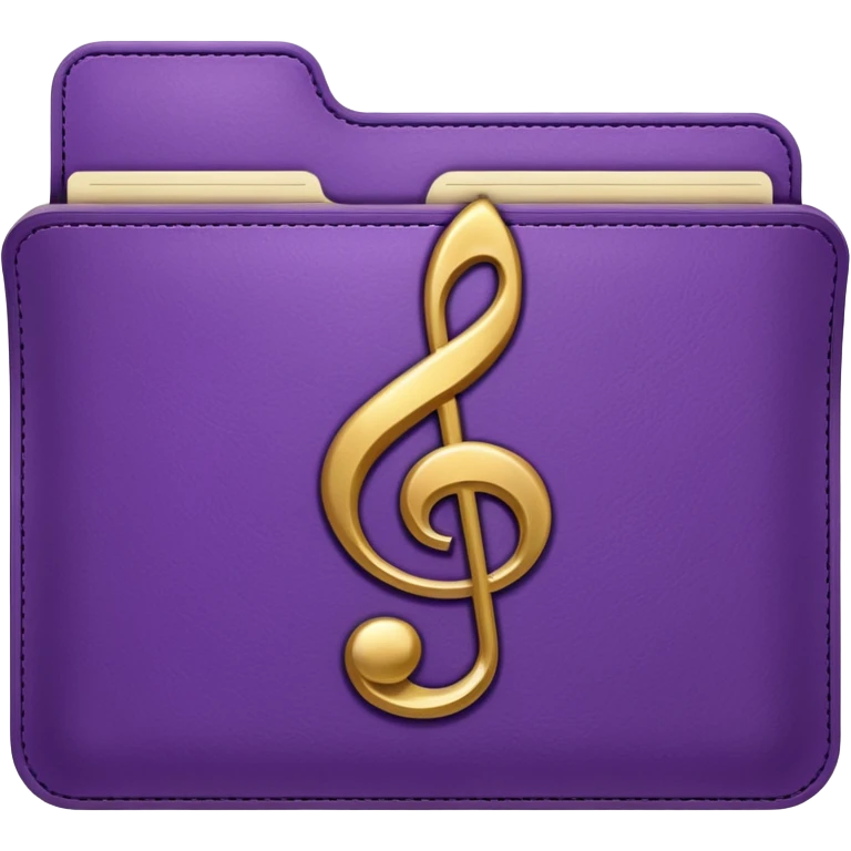 purple music folder emoji