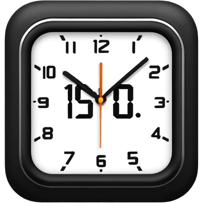 digital clock showing 15:00 emoji