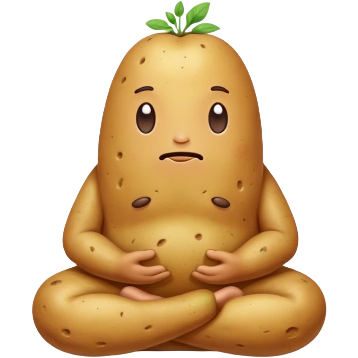 meditater potato creature  emoji