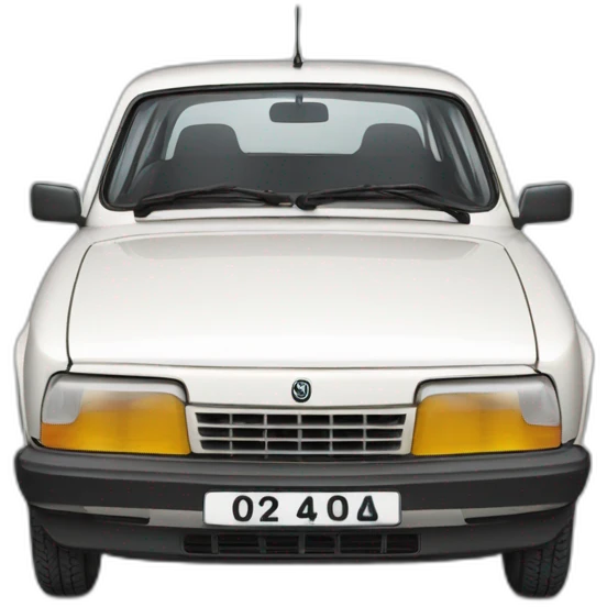 White skoda 120ls emoji