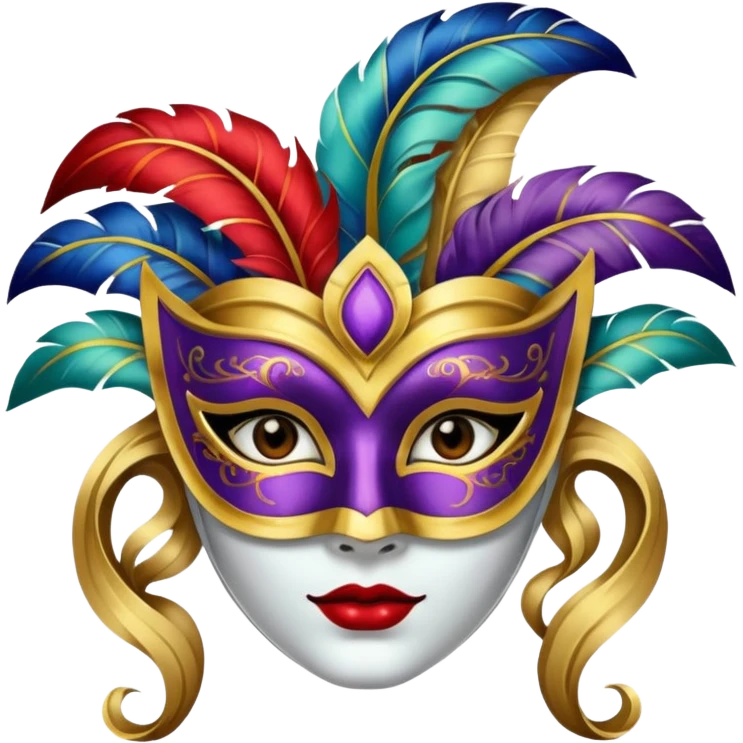 Venetian masked girl emoji