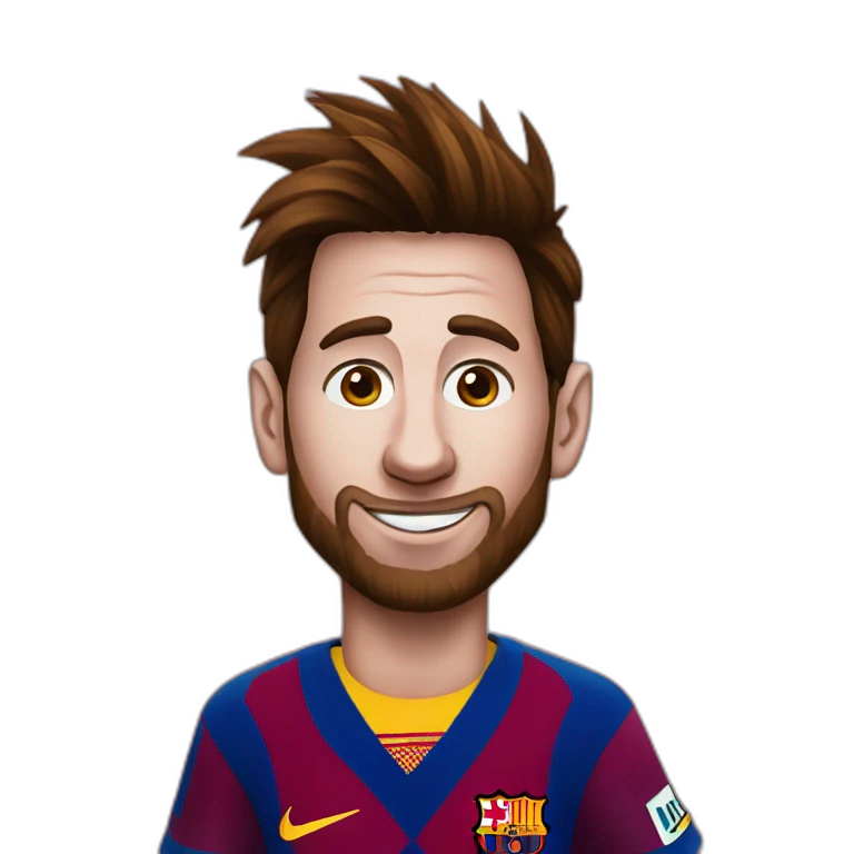MESSI CON CARA DE PAYASO emoji