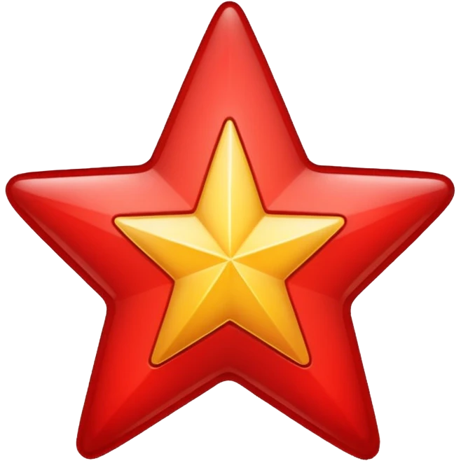 just a 5 edged red star with black background emoji