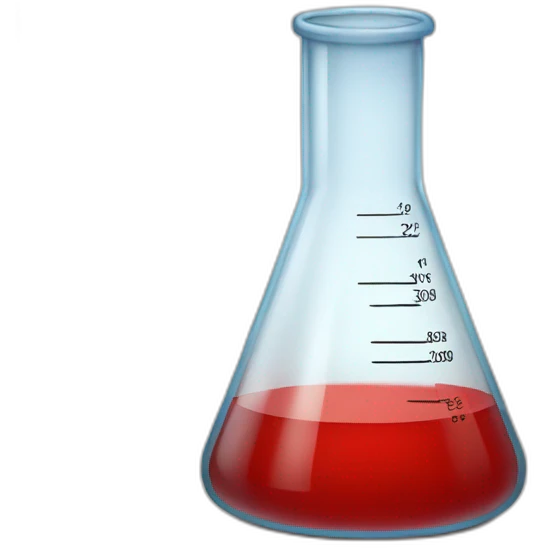 Red Erlenmeyer emoji