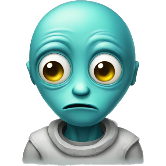 sad alien emoji