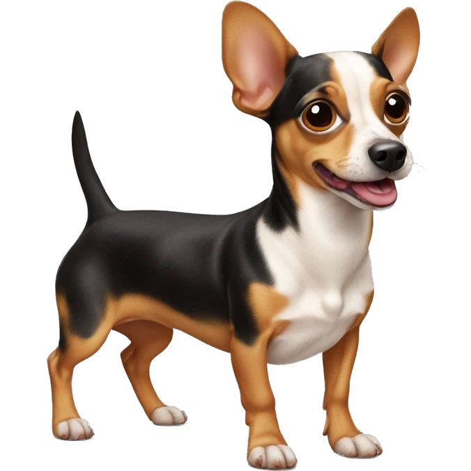 Weiner dog mixed with a chihuahua emoji