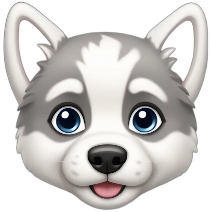 Husky puppy emoji
