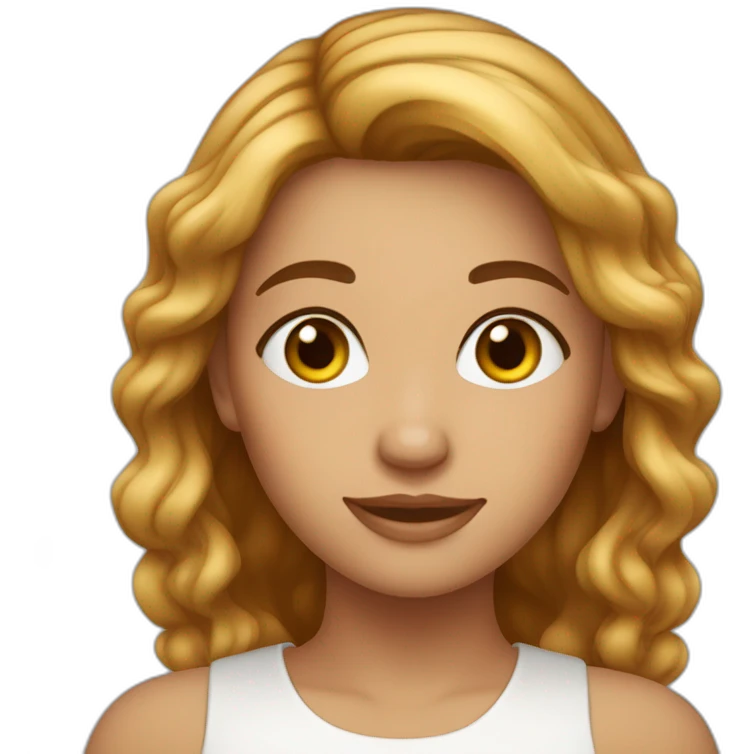 Fille à la peau pâle cheveux bruns clair emoji