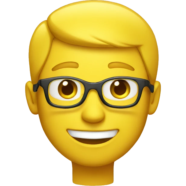 yellow guy wearing apple vision pro smiling emoji