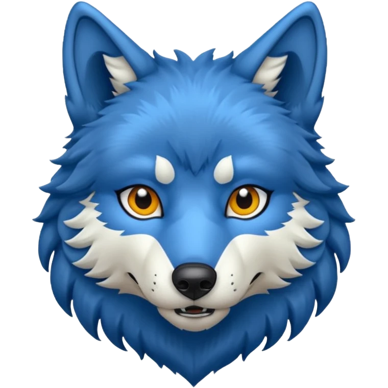 blue wolf head emoji