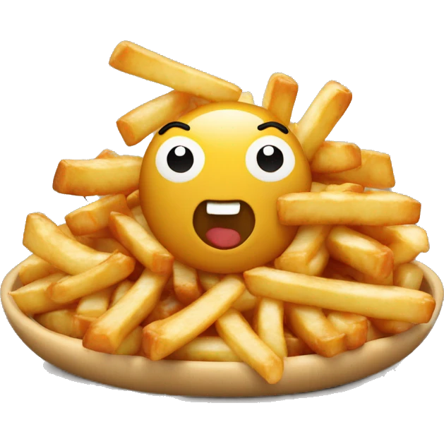Poutine qui mange des pâtes  emoji