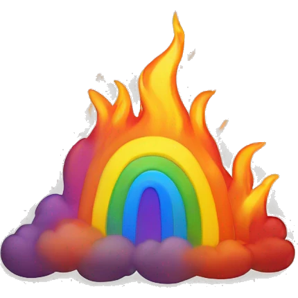 rainbow fire  emoji