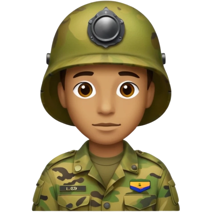 Quiero un soldado con el camuflado camaleón colombia  emoji