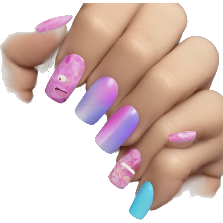 acrylic nails emoji