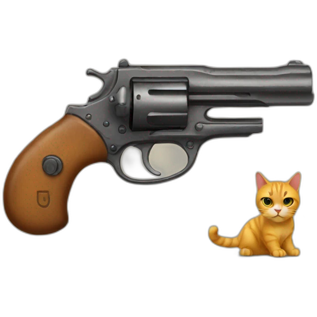Cat and gun emoji