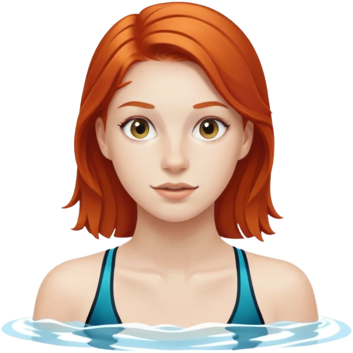 22-year-old redheaded girl athlete swimmer emoji