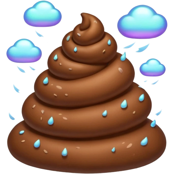 Poop with flys flying around the poop  emoji