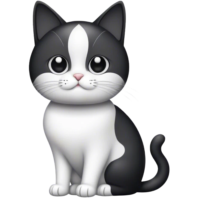 Bixby cat black and white emoji