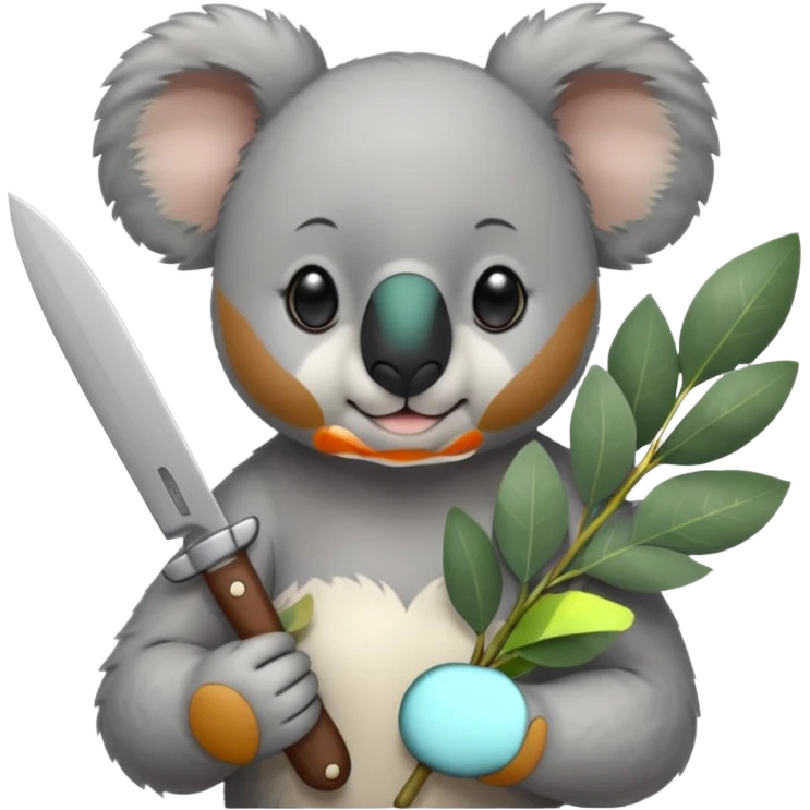 Female koala with knife emoji