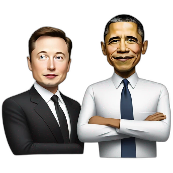 elon musk and obama emoji