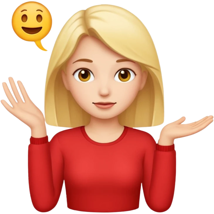 A girl teaching how to make an emoji emoji