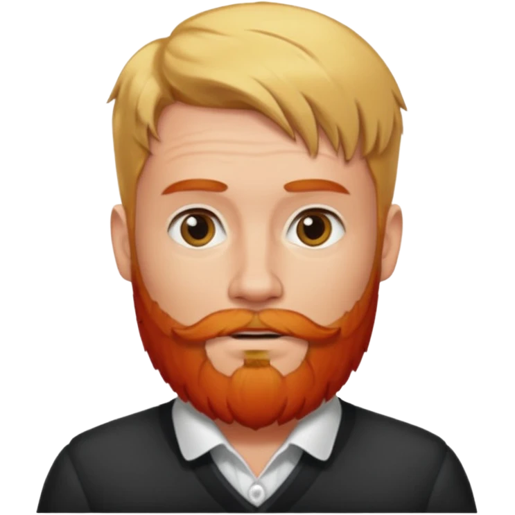 German man with blonde hair and a red beard that’s not long  emoji