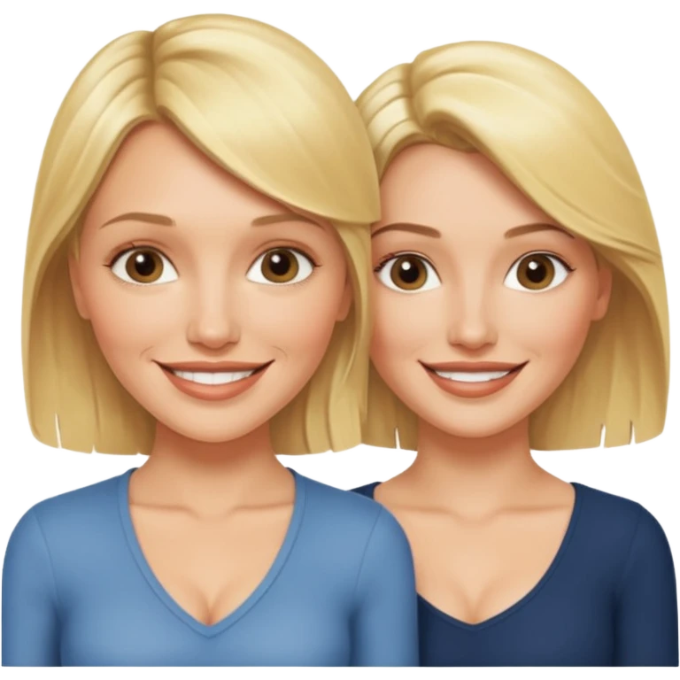 i want an emoji with 2 blonde girls like the movie "the holiday" They are not touching each other. One is Cameron Diaz, the tother Kate Winslet. emoji