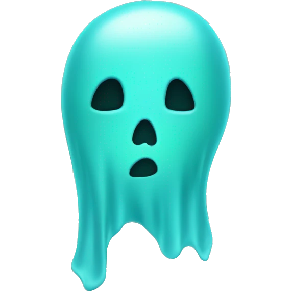 turquoise deadpan ghost  emoji