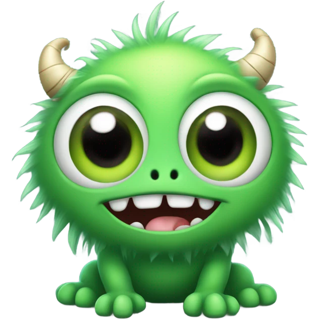 kind funny green baby monster emoji