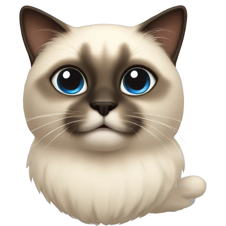 fluffy siamese cat  emoji