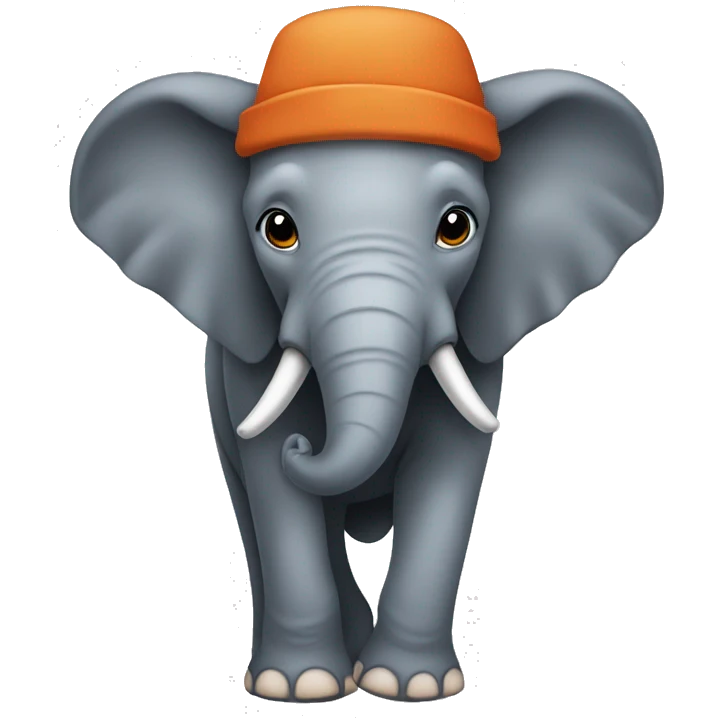Elephant in a benie emoji