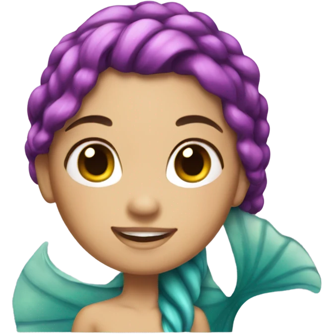 Mermaid with ponytail emoji