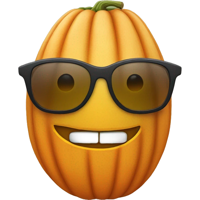 Citrouille avec des lunettes emoji