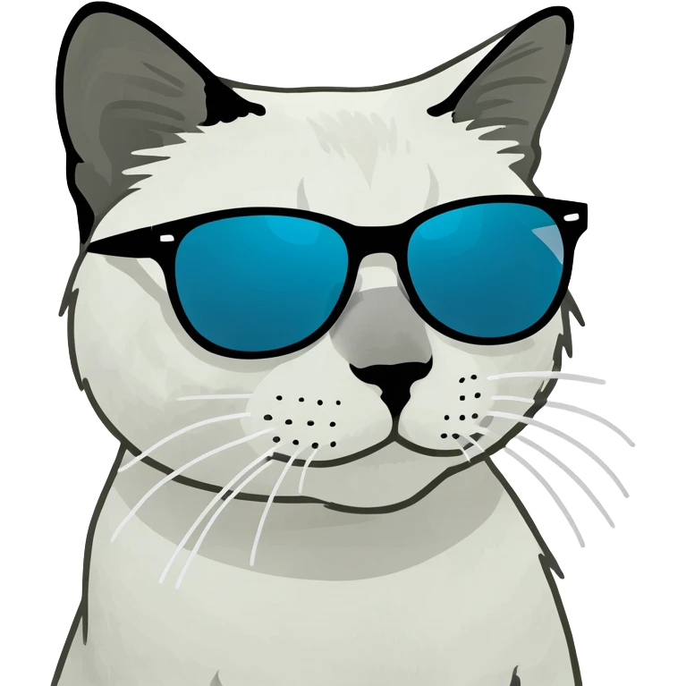 Cat with sunglasses emoji