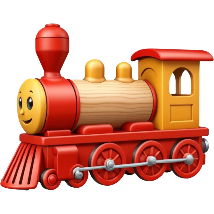 train toy made of wood only no color emoji